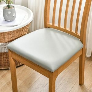 Chair Covers PU Leather Cover Decorative Seat Slipcover Removable Cushion For Kitchen Bedroom Dormitory