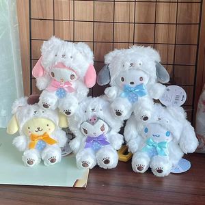 2024 New Cartoon Little Bear Doll Bag Pendant Cute Book Bag Plush Pendant Doll Couple Keychain Factory Wholesale Stock