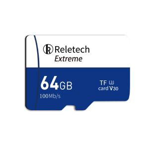 Dones Reletech TF Card 64GB 128GB 32G MAX 100MB/S Высокоскоростная класс10 Флэш -память.