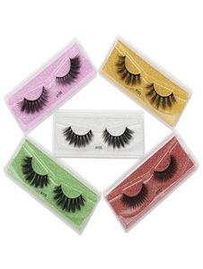 Faux 3D Mink Natural False Eyelashes Handmade Curly Lashes Eyelash Extension Makeup Dramatic lash 5 Colors Whole5723330