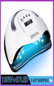 SUN X7 Max 180W Upgrade 57LED UV Potherapy Quick Dry Nail Gel Dryer Professional Manicure Lamp 2103207801604