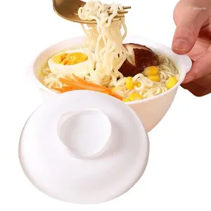 Tigelas tigela de macarrão ramen com tampa de design coberto de microondas não fácil de queimar com conveniência para cozinheiro de mingau