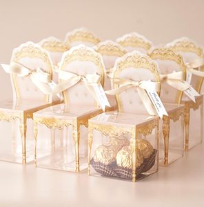 Custom plastic candy boxes chocolate favor holders wedding bridal shower event party giveaways packaing with ribbon for guests3003823