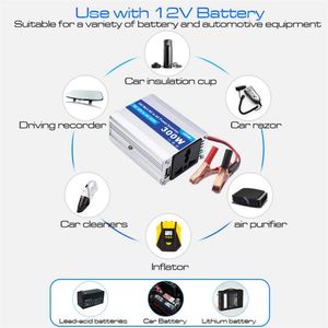 Fala mocy samochodowej falownik DC 12V 220V do AC 12V 110 V 50 Hz Auto Invertor Converter Adapter Peak Peak Imparder Wtyczka