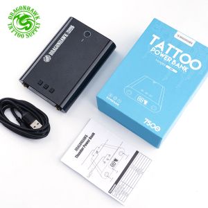 Levererar ny Dragonhawk LCD Tattoo Power Bank uppladdningsbar tatuering Hine Battery Power Box Wireless Power Supply Permanent Makeup