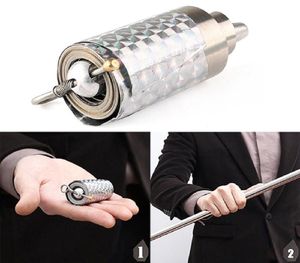 Появление Cane Metal Silver Magic Stick Wand Magic Chicks Close Up Иллюзия шелк к Wand Magic Props Kid Gift8499539