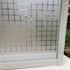 Adesivos de janela Lattice Decorative Electrostatic Glass Film Anti-Flaing Sond Noproof Decals de adsorção