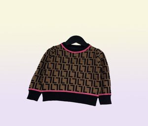 Luxury Baby Kids Cardigan F Sigaters S Design autunnale Giacca a maglia a maglia Mlaia lunga Dimensione 100160 Brown1341249