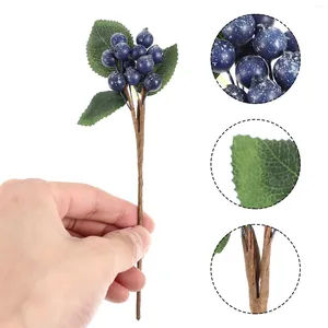 Decorative Flowers 5 Pcs Artificial Berry Cuttings Christmas Decor Tree Branches Decoration Wreath Stem Foam Fake Decorations Party Noel