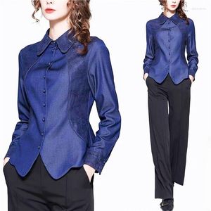 Kvinnors blusar eleganta koreanska blus damer skjortor topp kvinnor kläder mode många mönster våren hösten sl566 2024