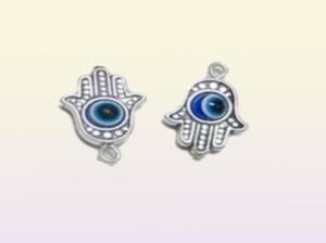 100pcs hamsa hand Evil Eye Kabbalah Luck Charms Jewelry Making Bracelet 19x12mm276k9253131のためのペンダント