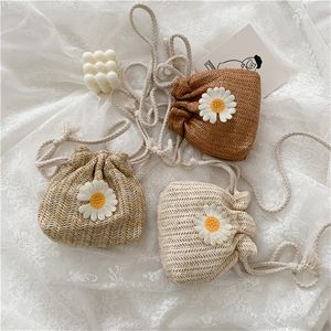 Summer Beach Little Daisy Torka torebki torebki Słomka Torka wiadra Rattan Kobiety Spory Niezwyczajne torebki retro mini torba na ramię