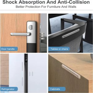 Şeffaf Kendinden Yapışkan Tampon Pedler Silikon Kapı Durdurucu Dolap Tamponları Duvar Koruyucu Mobilya Buzdolabı Anti-Çarpık Pedi