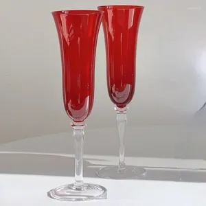 Wine Glasses Style Temperament Goblet 2PCs Red Champagne Cup Artwork Home Decoration Valentine's Day Wedding Gift Drinkware