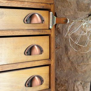 4 PCS Antique Metal Kitchen Drawer Cabinet Door Handle Home Furniture Knobs Hardware Cupboard Antique Brass Shell Pull Handles