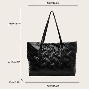Women Puffer Tote Bag Versatile Padded Shoulder Bag Large Capacity Down Hobo Bag Satchel Sling Bag Commuting Bag