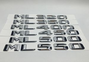 Автомобильные наклейки Chrome ML320 ML350 ML400 ML450 ML500 ML550 Значок эмблемы задних багажников для Mercedes ML Class2928908