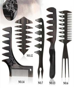 Hair Brushes Beard Comb Men Retro Slicked Back Style Tool Right Angel Texture Double Side Pomade Modeling E1501582204