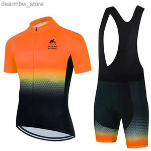 Rowerowe koszulki 2023 Saxo Ropa Ciclismo Summer Men Men Jersey Set Short Seve Racing Mountain Bike Cycling Rower Rowers Suit L48