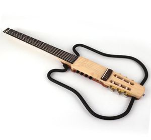 Nuovo Design Nylon String senza testa silenziosa chitarra silenziosa classica incorporata in effetto portatile8336849