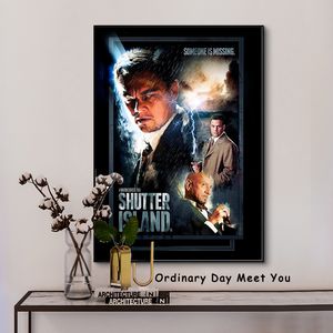 Shutter Island Classic Hot Mystery Thriller Movie Posters Canvas Painting Print Wall Art Picture for Living Room Home Decoration