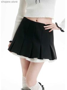 Skirts Mini Skirts Women Preppy Style Slim Pleated High Waist Casual Summer Streetwear Cute All-match Y2k Ruffles A-Line Skirts