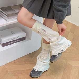 Socks & Hosiery Autumn Winter Trumpet Socks, Designed by European Goods Designer with Broken Holes, Fashionable Calf Versatile, Academy Spicy Girls, Stacked