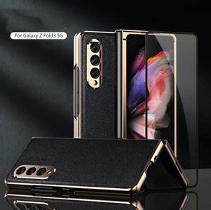 Para o Samsung Galaxy Z Fold 3 W22 Ultra Fin Dobring Tampa traseira Casos de celular à prova de choque com Protactor9440144