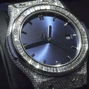 Lussuoso aspetto completamente guardato per uomo donna top artigianato unico e costoso Mosang Diamond 1 1 5A orologi per hip hop industriale lussuoso 2672