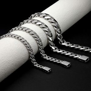 customized 9K 14K 18K White Gold Lab Diamond Iced Out Hip Pop Jewelry Miami Cuban Link Chain Bracelet For M