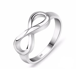 Fashion Silver Color Infinity Ring Eternity Ring Charms Gift Friend Reghion Endless Symbol Anelli di moda per donne gioielli2621385