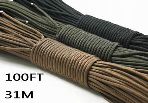 Paracord 550 Parachute Cord Lanyard Rope Mil Spec Type III 7 Strand 100FT 31m Climbing Camping survival equipment Climbing rope1023532