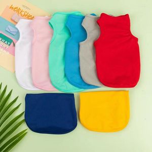 Dog Apparel Pet Tank Vest Solid Color Breathable Comfy Sunproof Puppy Small Clothes Thin Teddy Cats Cool Spring Summer Wear