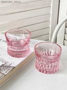 Copos de vinho rosa, enrolada à mão, com xícara de moça de vinhos tinto hih-end liht feminino casa delicada de uísque de vinhos gelo hóquei moça de hóquei l49