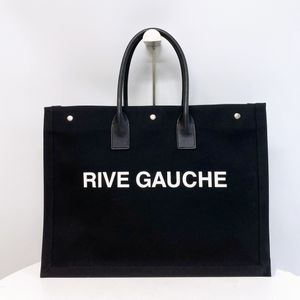 Borsa per borse di lusso Borsa di design di lusso Borsa per la spesa di grande capacità di alta qualità Fasci portatile di alta qualità Rive Gauche Logo Pannello Canva