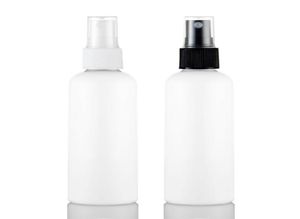 50st 100 ml tom vit sprayplastflaska pet100cc små resesprayflaskor med pumpens återfyllningsbara parfymsprayflaskor Lot2057264