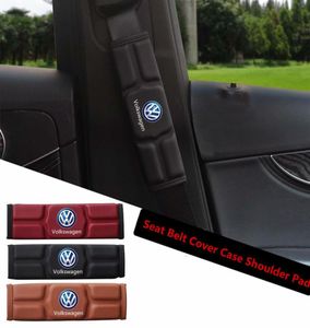 VWポロゴルフのカーシートベルトカバーケースショルダーパッド3ビートルMK2 MK3 MK4 MK5 MK6 BORA CC PASSAT RED BLACK BROWN MEMORY COTTON2474979