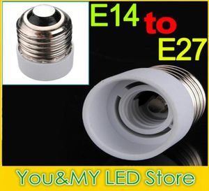 Vit färglamphållare Adapterkonverterare Basomvandlare E14 till E27 eller E27 till E14 för LED -ljusljus LED -glödlampor Base9778062