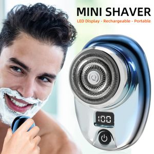 Shavers Mini Electric Razor mokra i sucha do mycia brzytwa szybka wyświetlacz cyfrowy przenośny golarka elektryczna 1 godzinę ładowania aktualizacji czasu