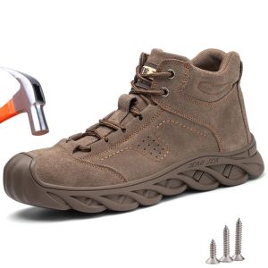 Botas trabalham sapatos de segurança homens isolamento elétrico sapatos soldadores botas de segurança indestrutíveis machos calçados antismássicos anti -funções