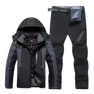 Pants Men's Snow Clothes Skiing Suit Sets Snowboarding Waterproof Thicker Warm Ice Wear Jackets and Pants