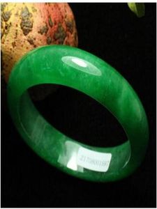 Armband Certified Natural Emerald Green Jadeite Jade Bangle Armband Handgjorda certifikatleverans8037846