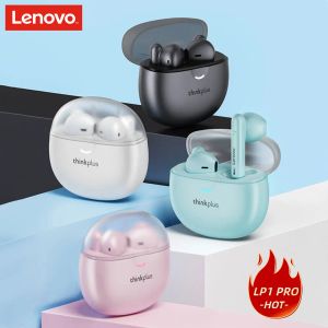 Orijinal Lenovo LP1 Pro Kulaklık Kablosuz Bluetooth TWS Kulaklıklar Su geçirmez Spor Gürültü azaltma Oyunu Mikrofonlu Kulaklıklar