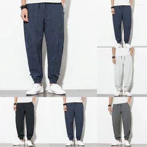 Pantaloni da uomo harem estivo uomo anca maste jogger casual fitness uomo pantaloni y2k vestiti di cotone larghi in lino in cotone largo pantalones patalones work