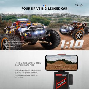 1/10 RC CARS 4x4 Remote Control Cart 4WD 55KM/H Off-Road Drift Profeesional Alloy RC CAR BARN TAILS WLTOYS 104016 104019
