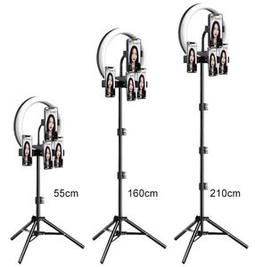 M26 10 인치 LED 셀카 링 조명 라이브 스트림 YouTube Tiktok Vlog Dimmable LED 카메라 뷰티 링 라이트 라이트 라이트 조명 9836379를위한 삼각대 스탠드.