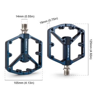 ウェストバイク自転車ペダルライトウェイト3シールベアリングノンスリップMTBペダルアルミニウム合金BMXロードバイクフラットペダルアクセサリー