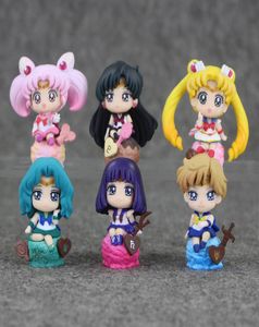 6pcSset Anime Ação Figura Toy Small Lady Mercury Mars Júpiter Venus Uranus Neptune Saturno PVC Modelo Doll x05035378677