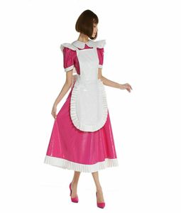 Sissy Dream Maid Låsbar medelhög längd PVC -klänning Cosplay 06237034