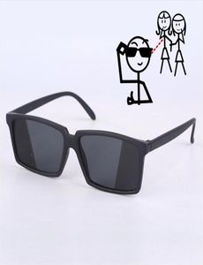 Anti -spårning bakglasögon se bakom spion solglasögon nyanser med spegel på sidans ändar kostym för vuxen5988851